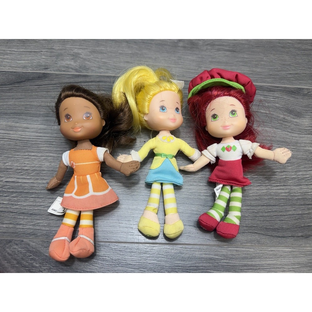 Strawberry Shortcake Plush Soft 6" Dolls Lot Orange Blossom Lemon Meringue Scent